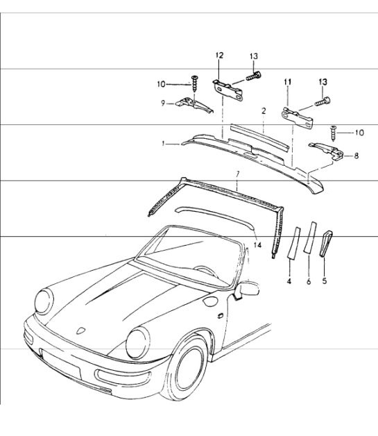 Diagram 811-06 Porsche 卡宴 3.2L V6 2003 年>>  车身