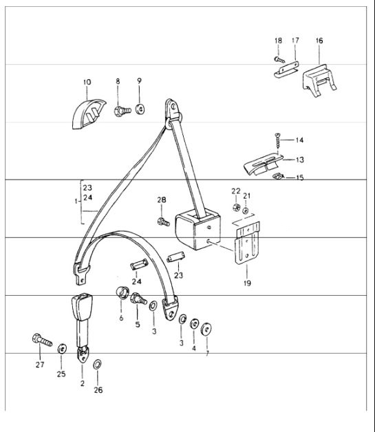 Diagram 812-00 Porsche 卡宴 S 4.5L V8 2003 年>>  车身