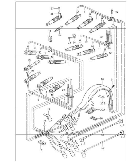 Diagram 901-02 Porsche Cayenne S/GTS 4.8L 2007>> Materiale elettrico