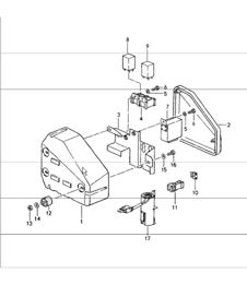 central electrical system, engine compartment 964 CARRERA2/4, TURBO-LOOK, CARRERA RS 1989-94
