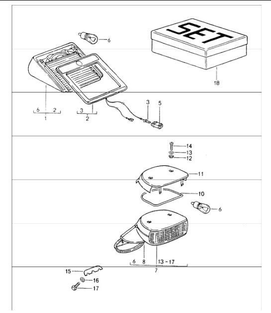 Diagram 905-10 Porsche 993 (911) (1994-1998) Electrical equipment
