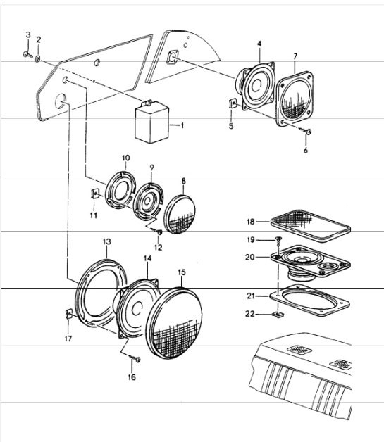 Diagram 911-05 Porsche 964（911）（1989-1994） 电子设备