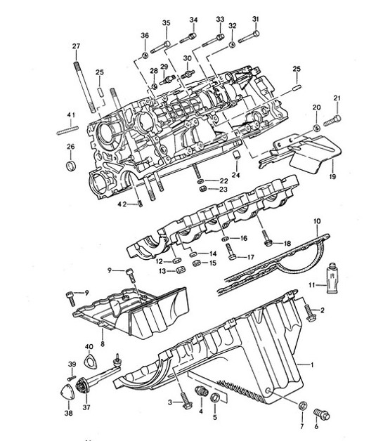 Diagram 101-010 Porsche Cayman 2.7L 981 2013-16 Motor