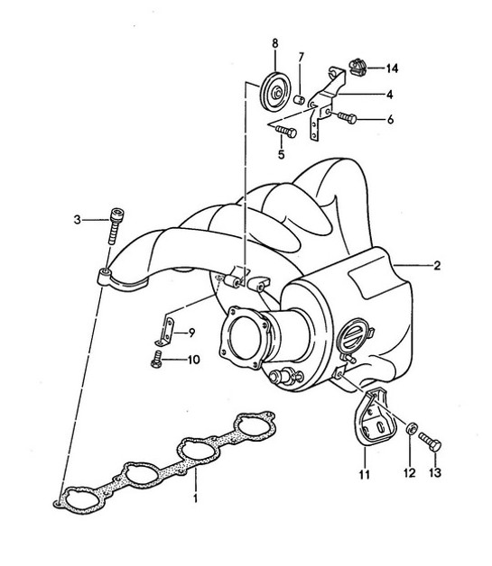 Diagram 107-005 Porsche Boxster S 718 2.5L PDK (350 Bhp) Engine
