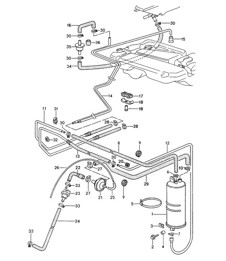Tank ventilation 968 CABRIO 1992-95