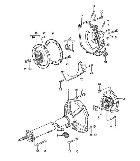 Diagram 310-000 Porsche 968 (1992-1995) Transmission
