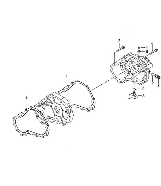 Diagram 320-002 Porsche Cayman S 3.4L 987C 2005-08 Trasmissione