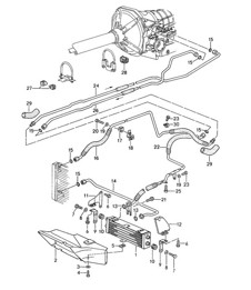Tiptronic / Atf cooler / Atf lines (Model: A44.00) 968 1992-95