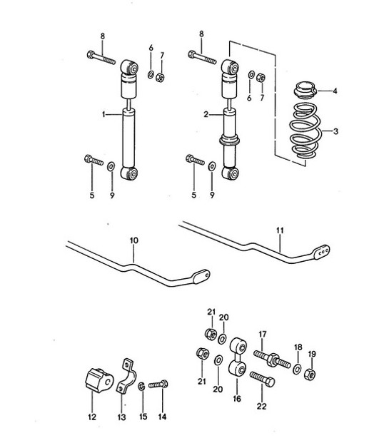 Diagram 502-000 Porsche Cayenne GTS V8 4.8L benzina 400 CV Asse posteriore