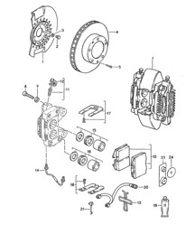 Disc brake / Front axle 968 1992-95