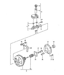 Brake master cylinder / Brake booster / Expansion tank 968 1992-95