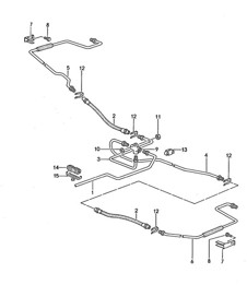 Brake lines / Rear 968 1992-95