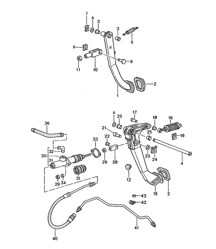 Freno / Frizione / Pedali / Guida a sinistra 968 1992-95