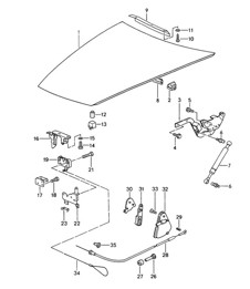 Front Lid / Actuator 968 1992-95