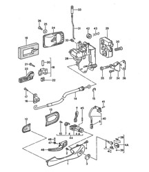 Outer door handle / Door lock 968 1992-95