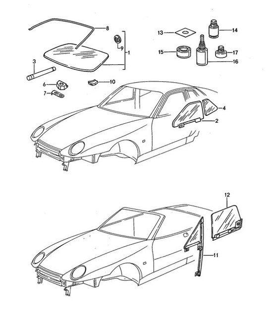 Diagram 805-000 Porsche 968 (1992-1995) Body