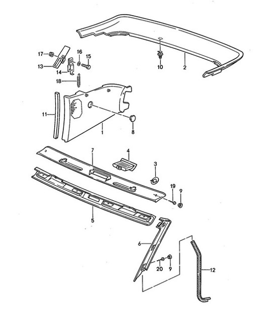 Diagram 807-015 Porsche 968 (1992-1995) Carrozzeria