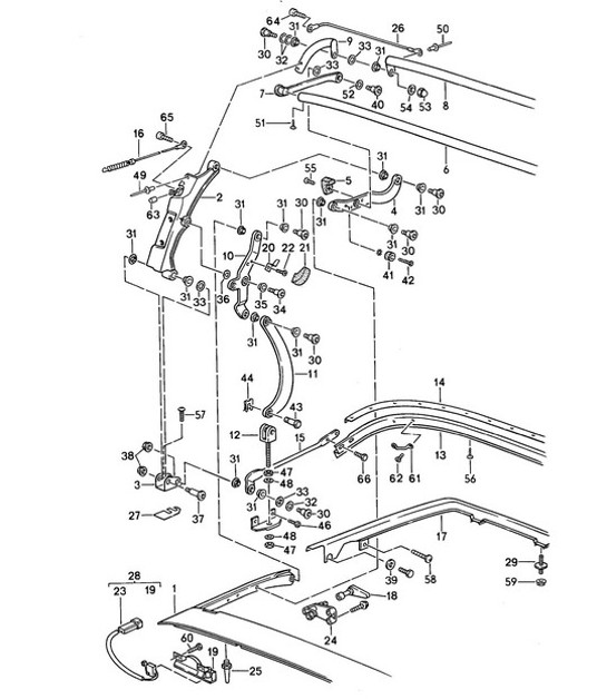Diagram 811-020 Porsche 968 (1992-1995) Carrosserie