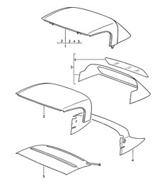 Capote convertibile / Rivestimento capote convertibile - CABRIO - 968 1992-95