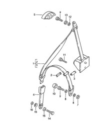 Seat belt - Front - 968 1992-95