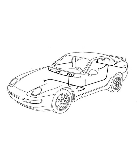 Diagram 902-025 Porsche Panamera Turbo V8 4.8L Materiale elettrico