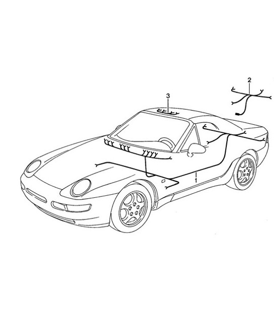 Diagram 902-026 Porsche 卡宴 3.2L V6 2003 年>> 电子设备