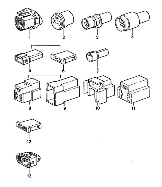 Diagram 902-058 Porsche 955 Cayenne S 4.5L V8 2003-06 Electrical equipment