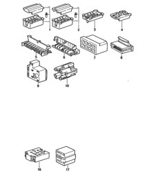 连接器外壳 - 8 极、9 极 - 968 1992-95