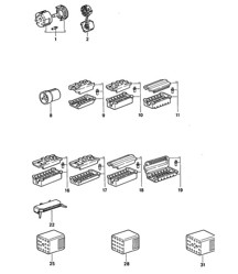 Connector housing - 10-pole until 22-pole - 968 1992-95