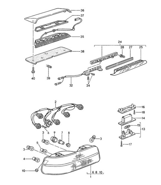 Diagram 905-015 Porsche Macan (95B) MK1 (2014-2018) Electrical equipment