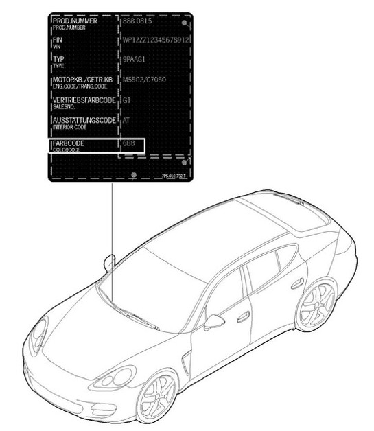 Diagram 004-000 Porsche Panamera 970 MK1 (2009-2013) Accessoires et autres 