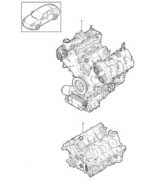 Diagram 101-016 Porsche Panamera 970 MK2 (2014-2016) Moteur