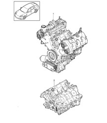 Basismotor / Shortblock (Modell: CWDA, CWD, CWFA, CWF) Panamera 970 (G1) 3.0L 2014&gt;&gt;