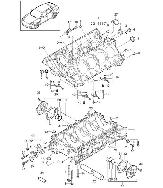 Diagram 101-035 Porsche Cayenne Coupé Turbo GT V8 4.0L 640 CV 