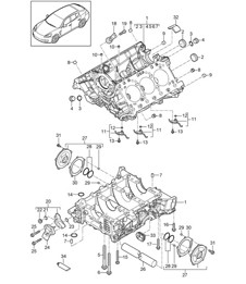 曲轴箱体 / 单个部件 (型号：CWDA、CWD、CWFA、CWF+ PR:339) Panamera 970 (G1) 3.0L 2014>>