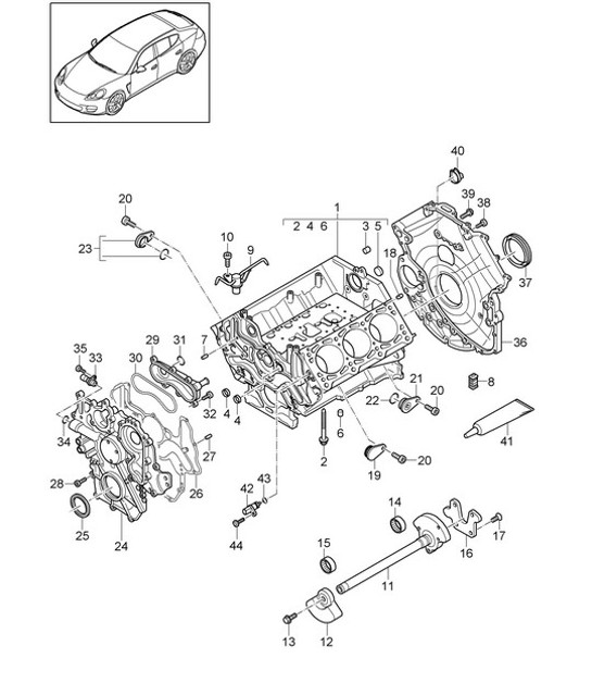 Diagram 101-055 Porsche Cayenne Coupe Turbo S E-Hybrid V8 4.0L 550CV 