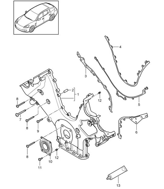 Diagram 101-070 Porsche 997（911）MK2 2009-2012 引擎