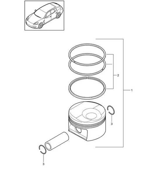 Diagram 102-042 Porsche 911 和 912（1965-1989） 引擎
