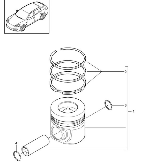 Diagram 102-045 Porsche 968 (1992-1995) 引擎