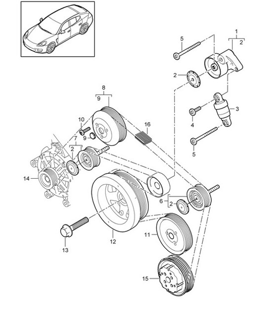 Diagram 102-070 Porsche 928GTS 5.4L 1992-95 