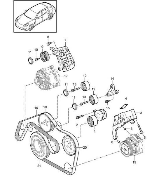 Diagram 102-090 Porsche 918 Spyder 2014-2015 