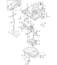 Caja conductora de aceite / Bomba de aceite / Bomba de vacío / Cárter de aceite (Modelo: CRCC,CRCB, CWJA) Panamera 970 (G1) 3.0L DIESEL 2012-16
