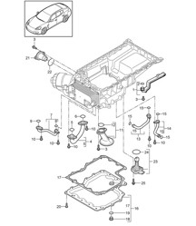 Suction tube / Oil sump (Model: 4820,4840, 4870,CXPA, CXRA,CXR, CWBA,CWB, CWCA,CWC) Panamera 970 (G1) 2010-16