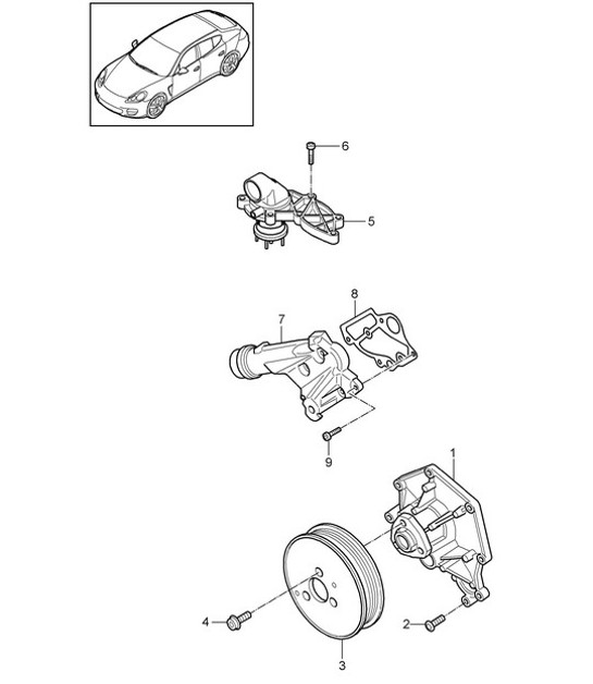 Diagram 105-005 Porsche 911 1975-1977 3.0L 涡轮增压（930） 引擎