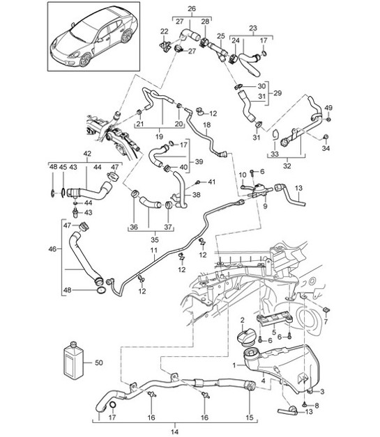 Diagram 105-042 Porsche Panamera 4 2.9L V6