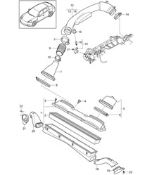 Air cleaner system (Model: CGEA,CGE, CGFA) Panamera 970 (G1) 3.0L HYBRID 2012-16