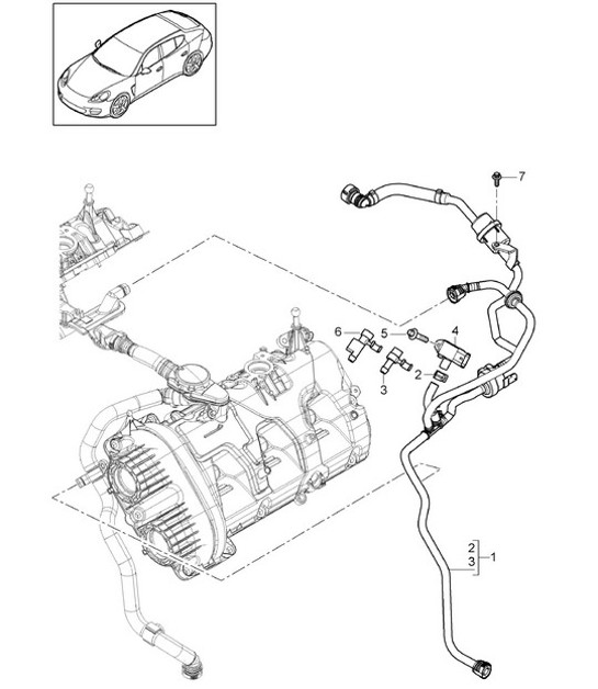 Diagram 107-010 Porsche 944S 2.5L 16V 1987-88 