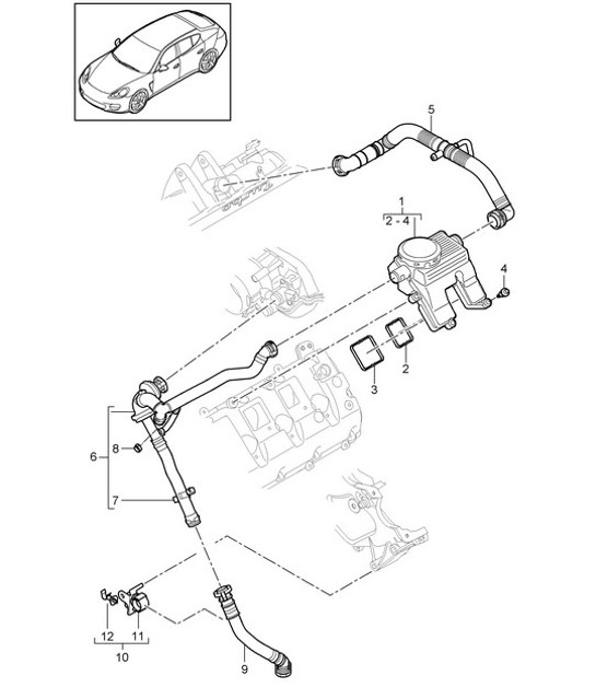 Diagram 107-015 Porsche Cayenne 3.6L 2007>> Engine