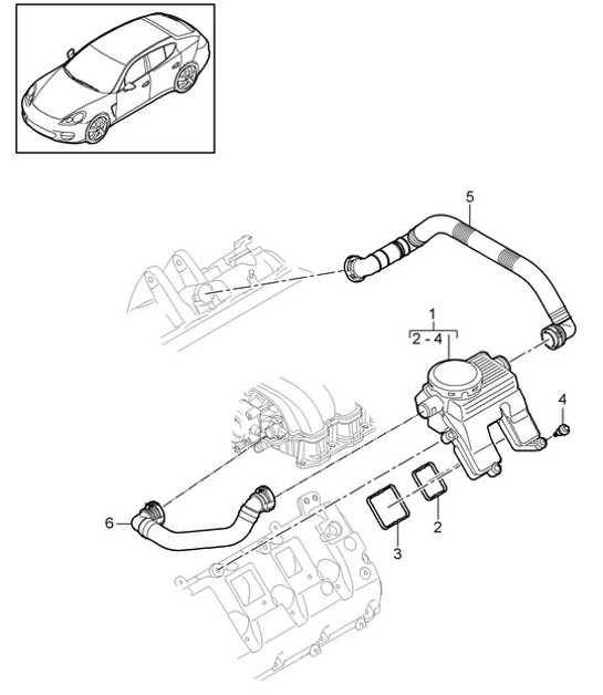 Diagram 107-020 Porsche 993（911）（1994-1998） 引擎