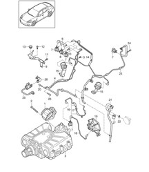 Drosselklappenadapter / Tankentlüftung / Unterdruckleitung (Modell: CGEA,CGE, CGFA) Panamera 970 (G1) 3.0L HYBRID 2012-16